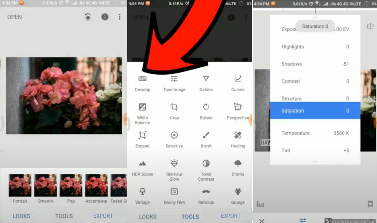 snapseed for mac can i shoot in raw